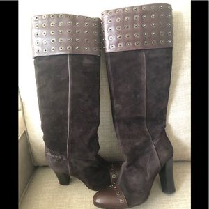 Miss Sixty Suede/Leather Stud Boots